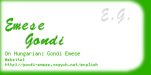 emese gondi business card